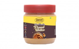 Gourmet Delicacy Natural Crunchy Peanut Butter  Plastic Jar  350 grams